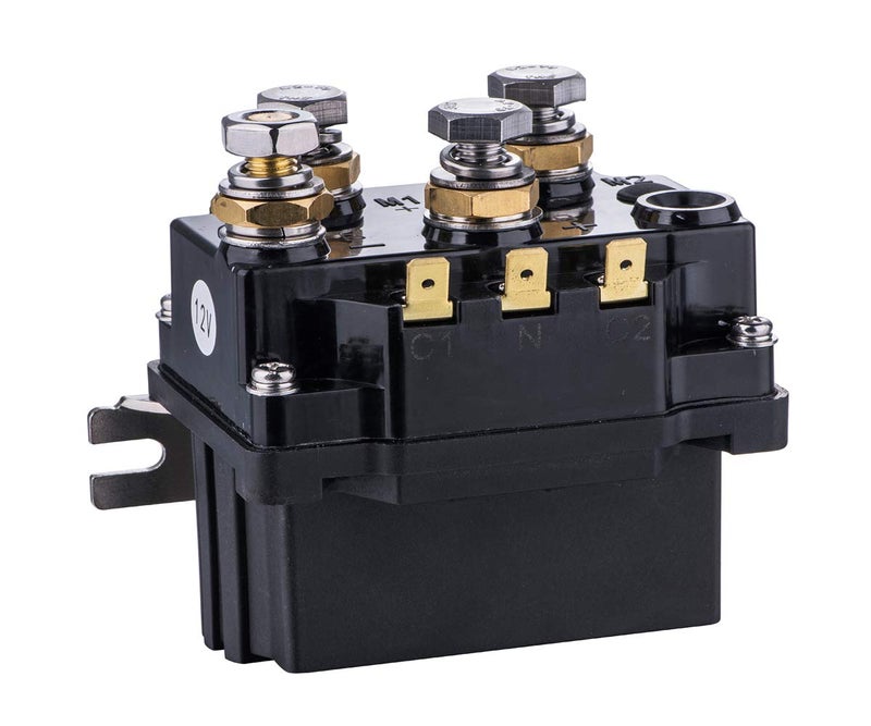 SINOKING 12V 500A Winch Solenoid Relay Contactor Heavy-Duty IP67 Replacement for 8000-15000 lbs Winch, Universal Relay Switch Box for ATV UTV SUV Truck - Image 1